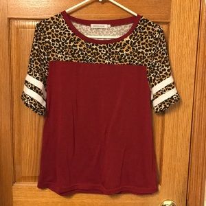 3/$25 Cheetah pattern shirt